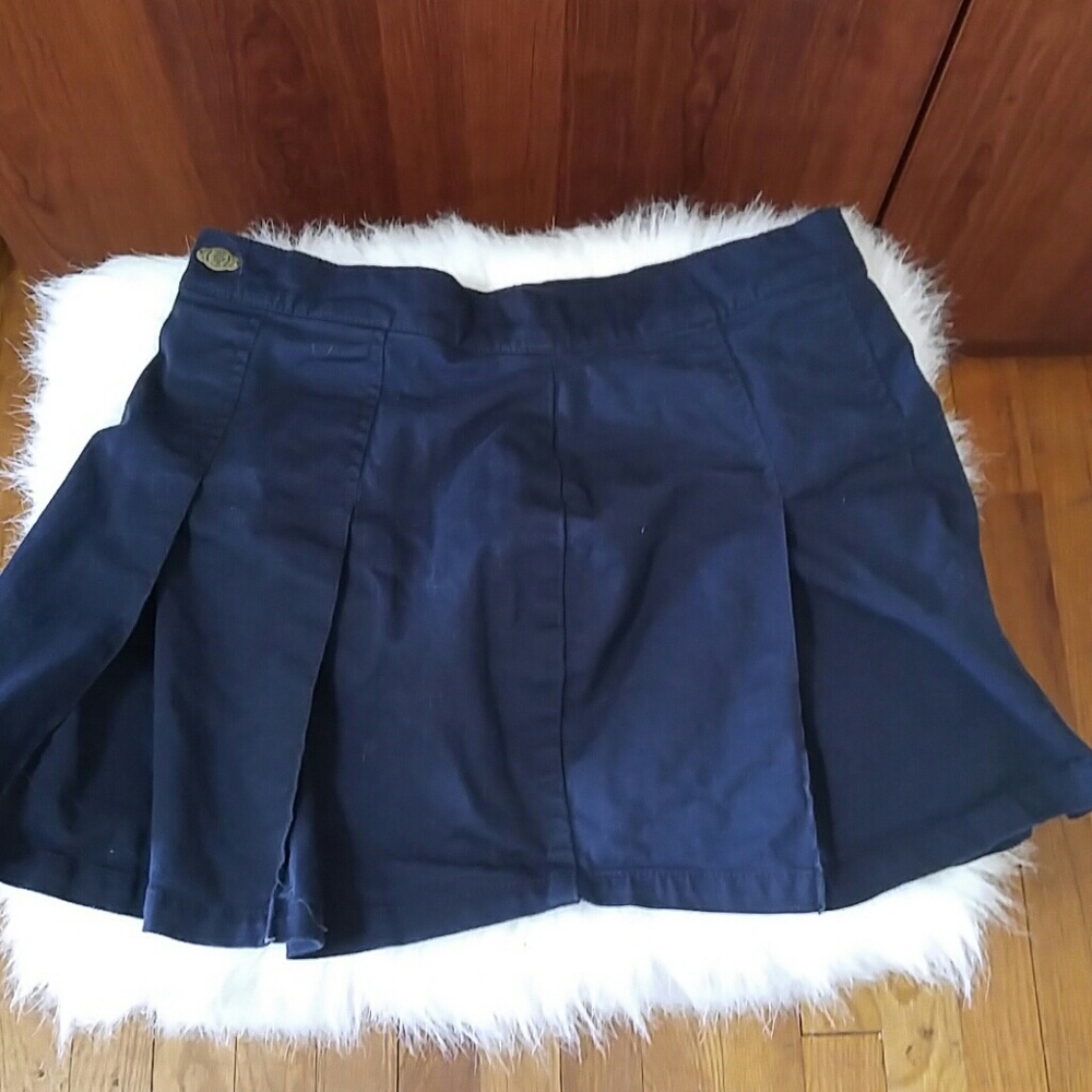 Tommy Jeans navy pleated mini skirt size 1 - Picture 2 of 4